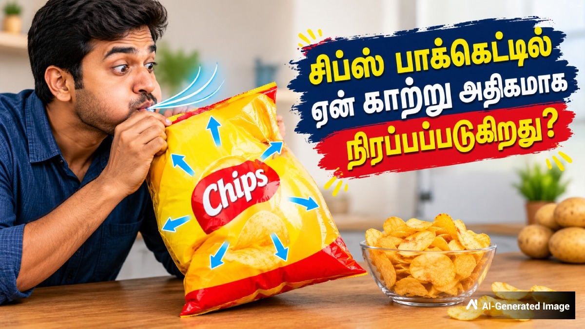 சிப்ஸ் பாக்கெட்களில் ஏன் சிப்ஸை விட காற்று அதிகமாக உள்ளது தெரியுமா? அது சாதாரண காற்றே இல்லையாம்