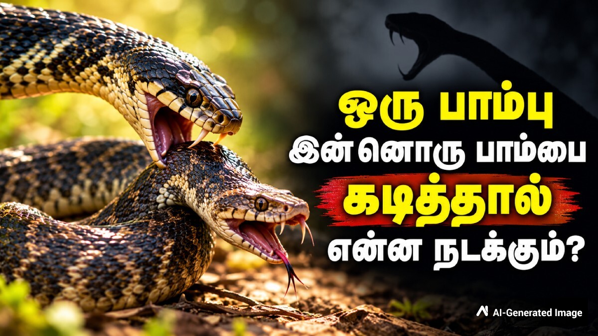 ஒரு விஷப்பாம்பு இன்னொரு விஷப்பாம்பை கடித்தால் என்ன நடக்கும் தெரியுமா? ஷாக் ஆகாதீங்க