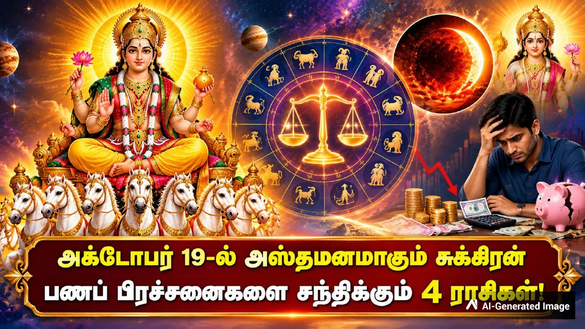 அக்டோபர் 19-ல் சுக்கிரன் அஸ்தமனமாவதால் இந்த 4 ராசிக்கு பணப்பிரச்சனை அதிகரிக்கப்போகுது.. உஷார்..